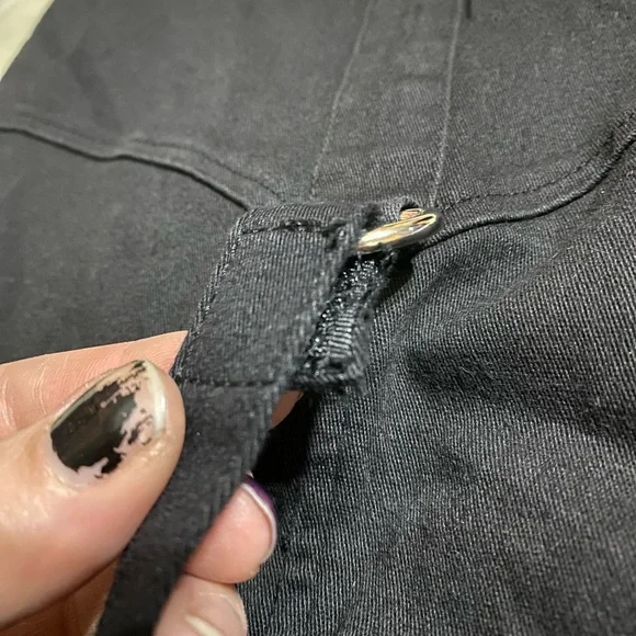 Lip Service Black Pencil Skirt with Front Zipper, Stud Details, Original Straps - Picture 7 of 7